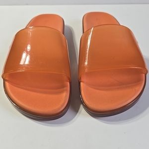 Melissa Cloud Comfort Slides Size 9 Orange Very Clean Never Worn